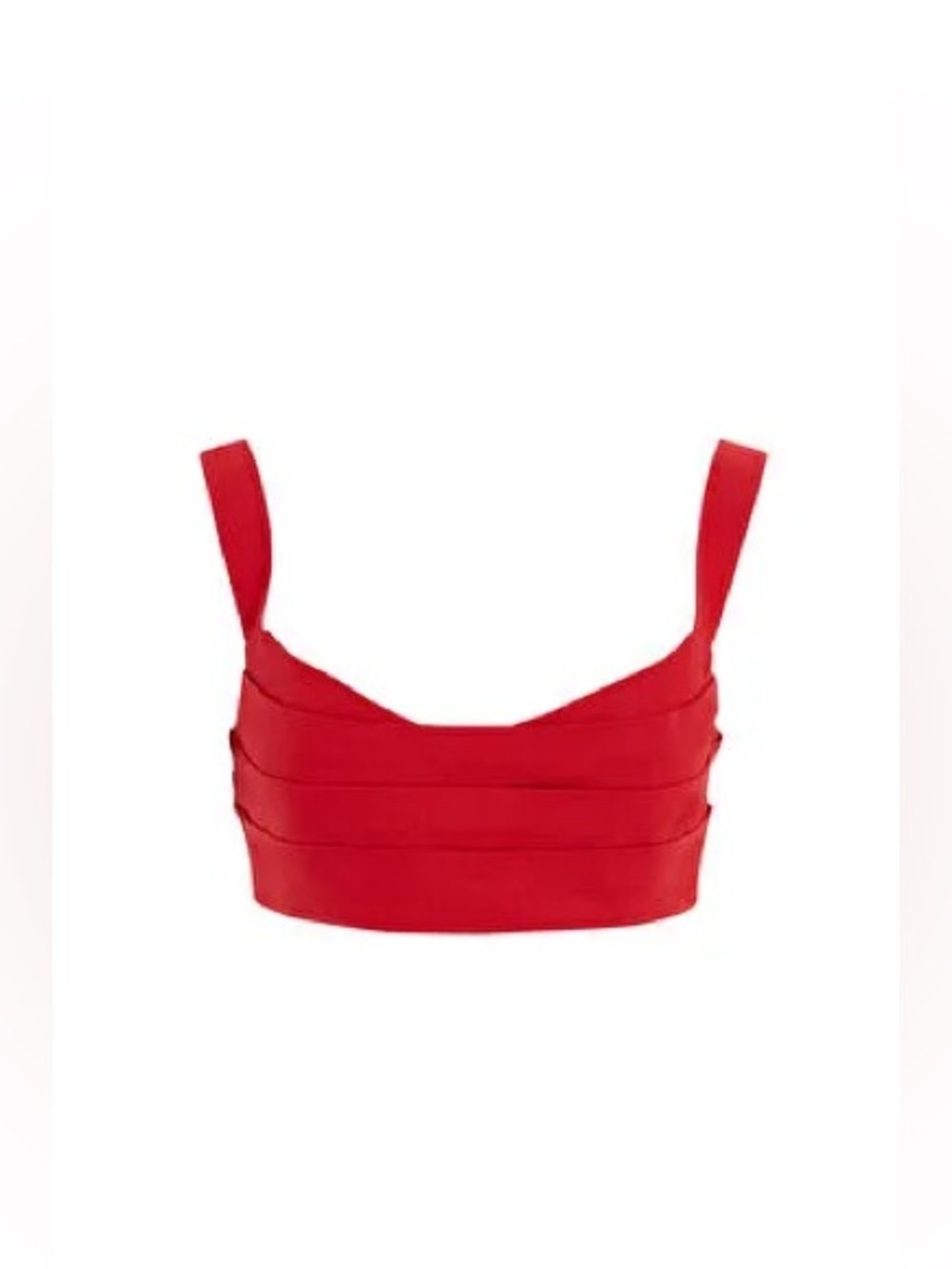 Structured Red Bustier Crop Top